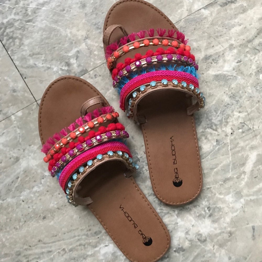 Multicolor Boho Sandals